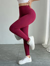 Women'S Solid Color High-Waisted Fitted Leggings
