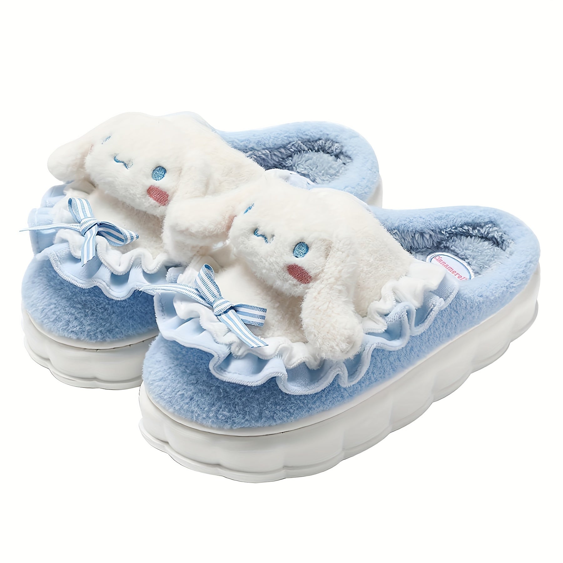 Sanrio Winter Slippers For Women Hello Kitty Cute Cartoon My Melody Cinnamoroll Kuromi Honey Style CozyFabric Slipon House Shoes Outdoor Slippers