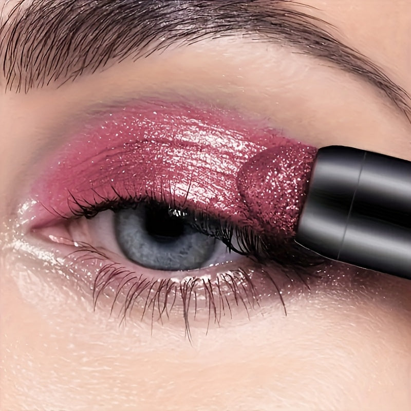 6pcs Dual-Ended Shimmery Eyeshadow Stick - Shimmering Pink & Purple Highlighter, Long-Lasting Waterproof Eye Makeup in Matte & Metallic Finishes