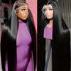 13x6 HD Transparent Lace Front Wig - Pre-Plucked Human Hair with Baby Hair, 250% Density, Straight Black Hair for Women, 16-34 Inches, Elegant Style for Everyday or Special Occasions
