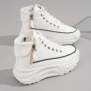 2024 Trendy High-Top Women's Sneakers - Comfortable, Non-Slip, Durable Casual Shoes with Lace-Up Design and Round Toe - For Women - Suitable for Casual Wear - Perfect Gift for Fashionistas