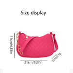 Chic Felt Women's Shoulder Bag with Pom-Pom Charms - Adjustable Strap, Quilted Design, Available in White/Red/Black - Ideal Holiday Gift, Novelty Purse