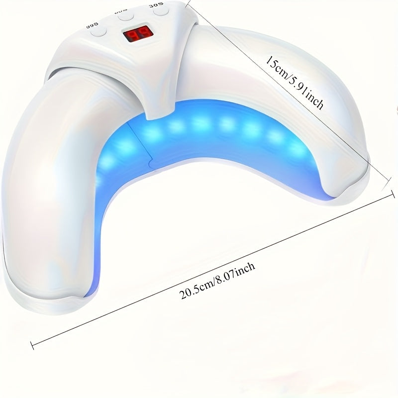 LED Nail Lamp, USB Powered Manicure Light - Full Blue Light Manicure Lamp, Ergonomic Design, Odorless, Easy to Use, Perfect Gift for Women