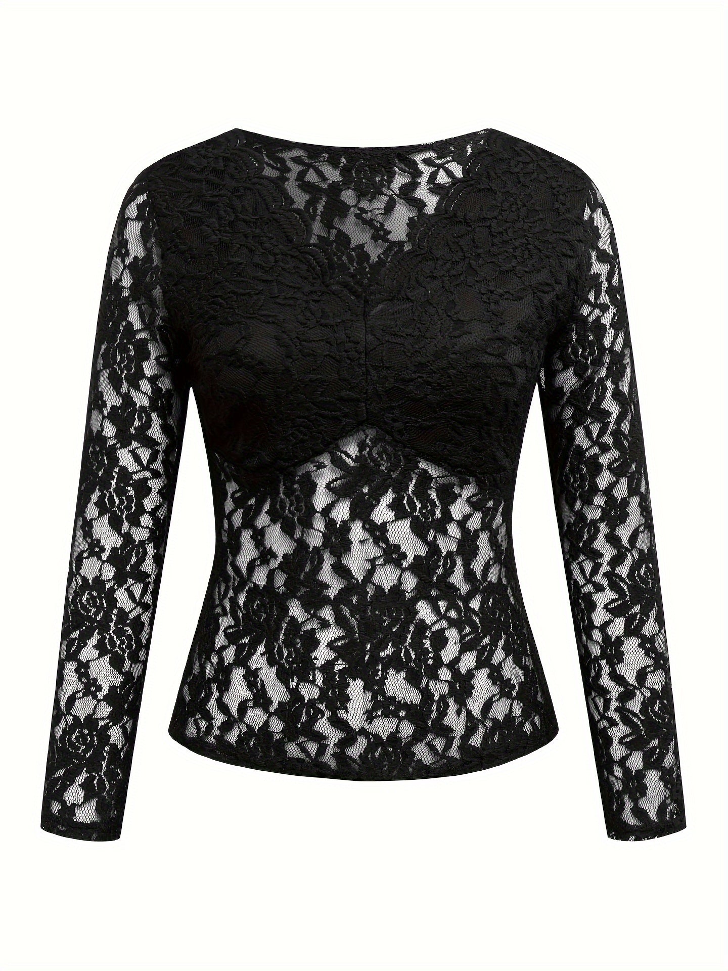 Sexy Lace Mesh Tank Top for Women - Plus Size, High Stretch, Semi-Sheer, Knit Fabric, Perfect for Layering & Nightclub Looks