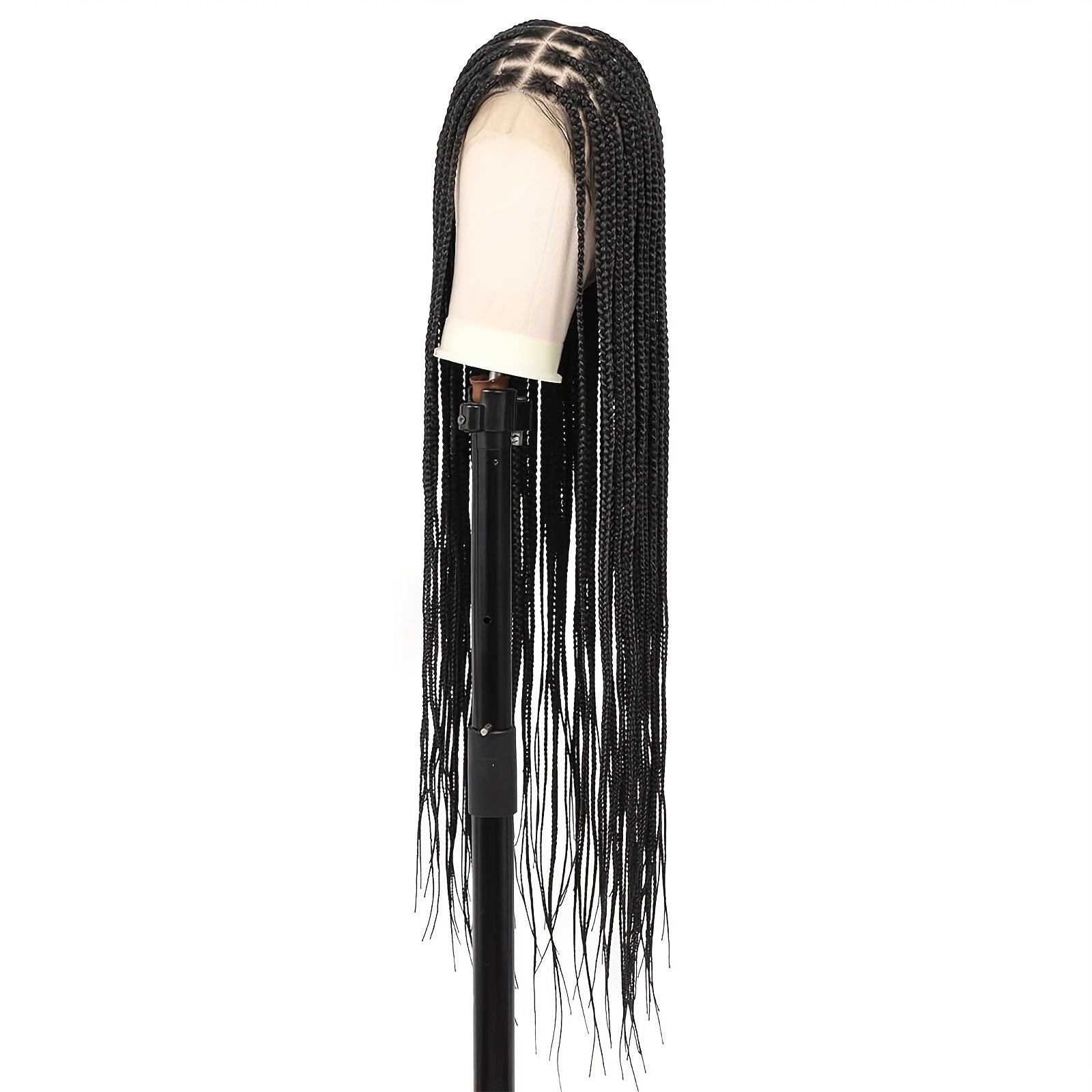 40" Box Braided Wigs With Baby Hair Knotless Cornrow Braids Lace Frontal Wig for Women Blended Black Hand Braided Wigs Full double Lace Front Braid Wig