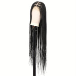 40" Box Braided Wigs With Baby Hair Knotless Cornrow Braids Lace Frontal Wig for Women Blended Black Hand Braided Wigs Full double Lace Front Braid Wig