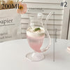 1pc COFIT Creative Roostertail Glass Cup with Straw – Transparent Whisky, Coffee, Milk Tea, and Juice Mug –, BPA-Free Drinkware for Home, Cafes, and Bars – Hand-Blown Clear Glass Cup for Smoothies, Boba, and More, Bever