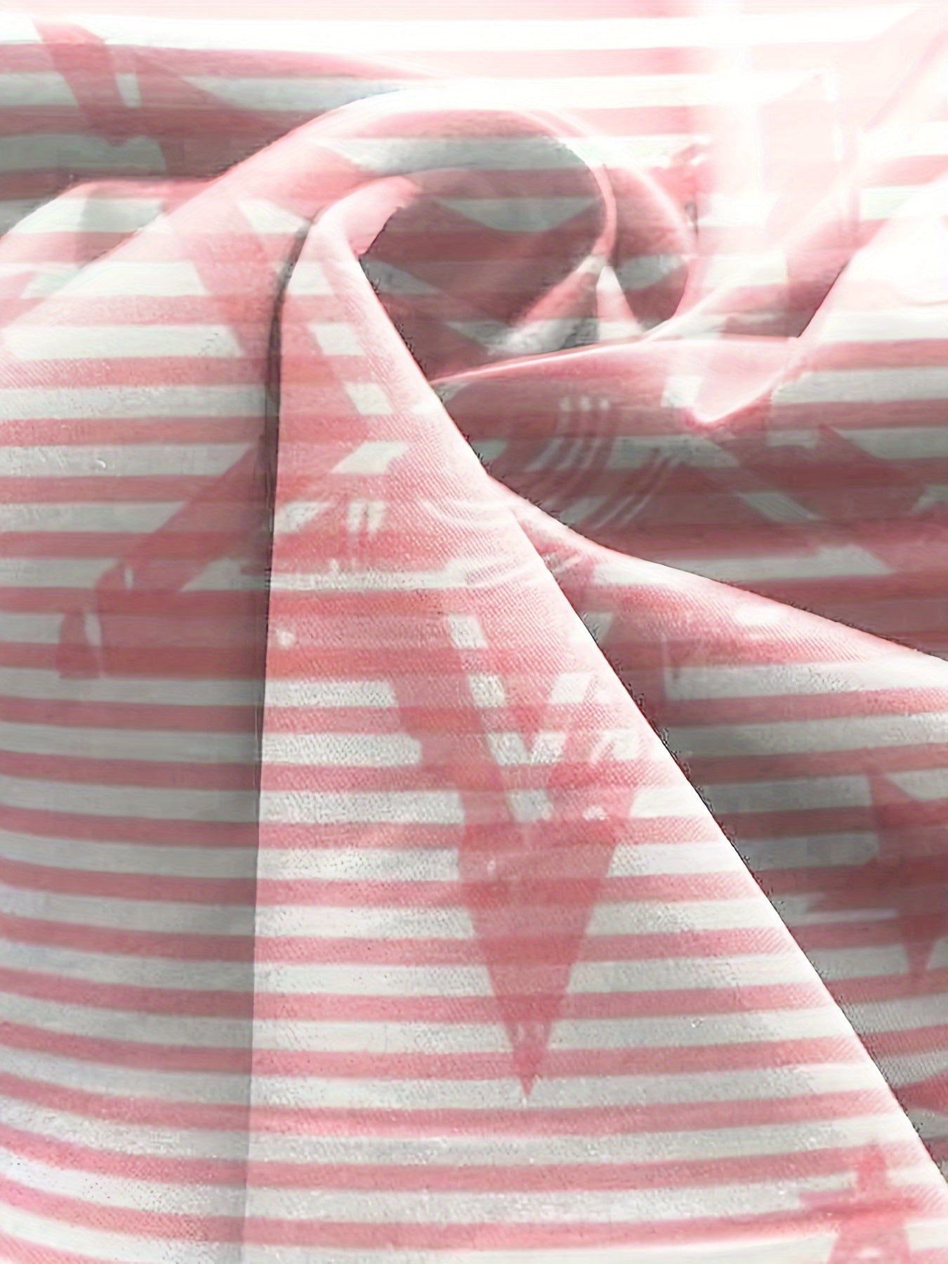 Casual Summer Spaghetti Strap Slingback Knit Fabric Polyester No Sleeve Tie Front Top with Striped Star Print