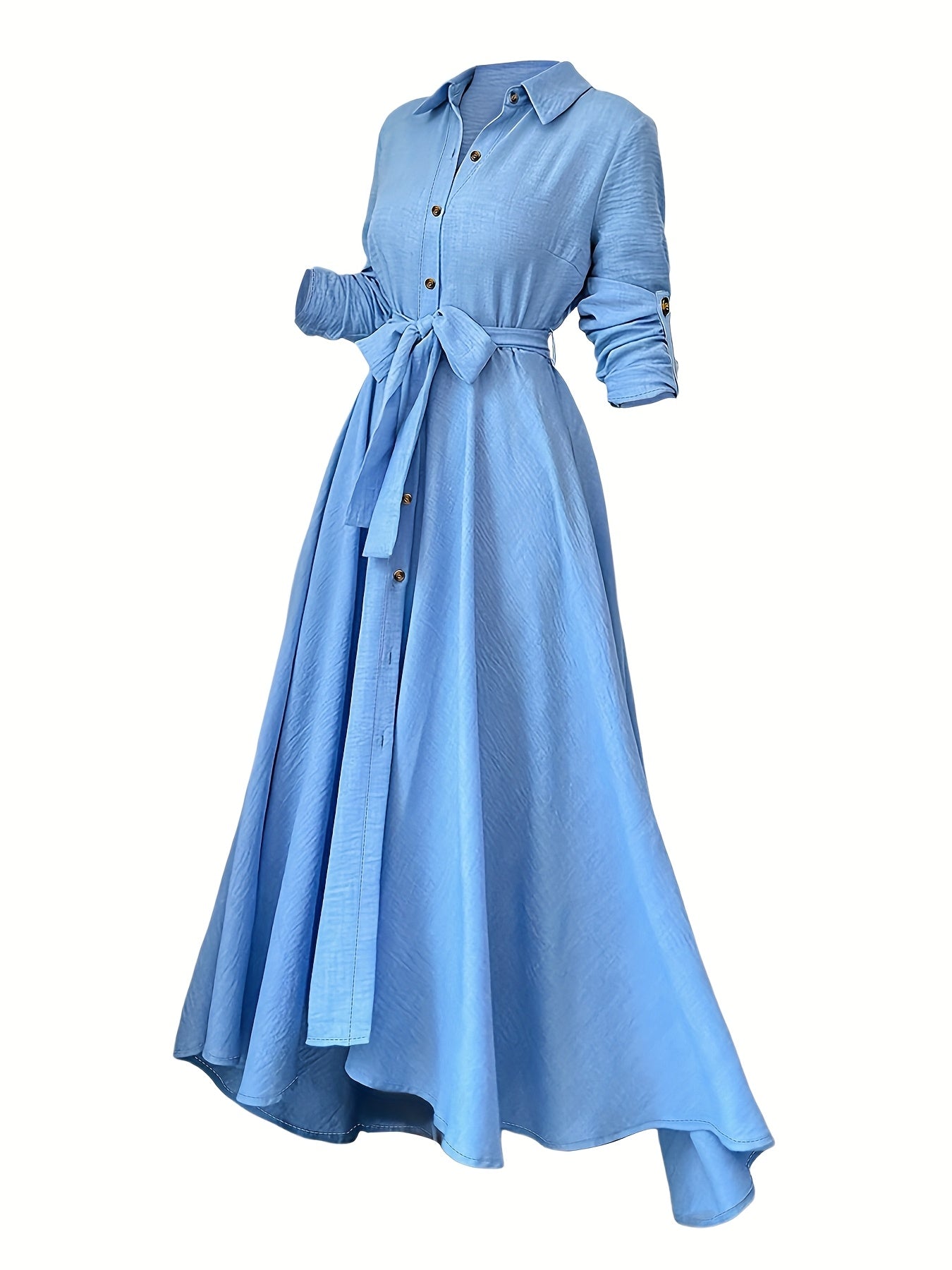 European and American Cross-border Slimming Mid-Long Elegant Dress