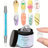 PUENTE 100g Solid Extension Nail Gel With Silicone Sculpture Pen Set, Clear, Non-Stick Hand, 3D Sculpture & Rhinestone Adhesive, Easy Application, Odorless, Soak-Off UV LED Gel For Nail Art, Alcohol-Free, For Home Salon Use