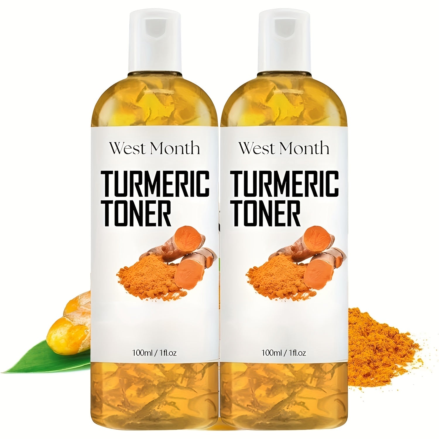 Turmeric Brightening Toner, Moisturizing Hydrating Toner, Collagen And Mint Leaf Extract, Facial Skincare 3.38oz * 4/2/1pc
