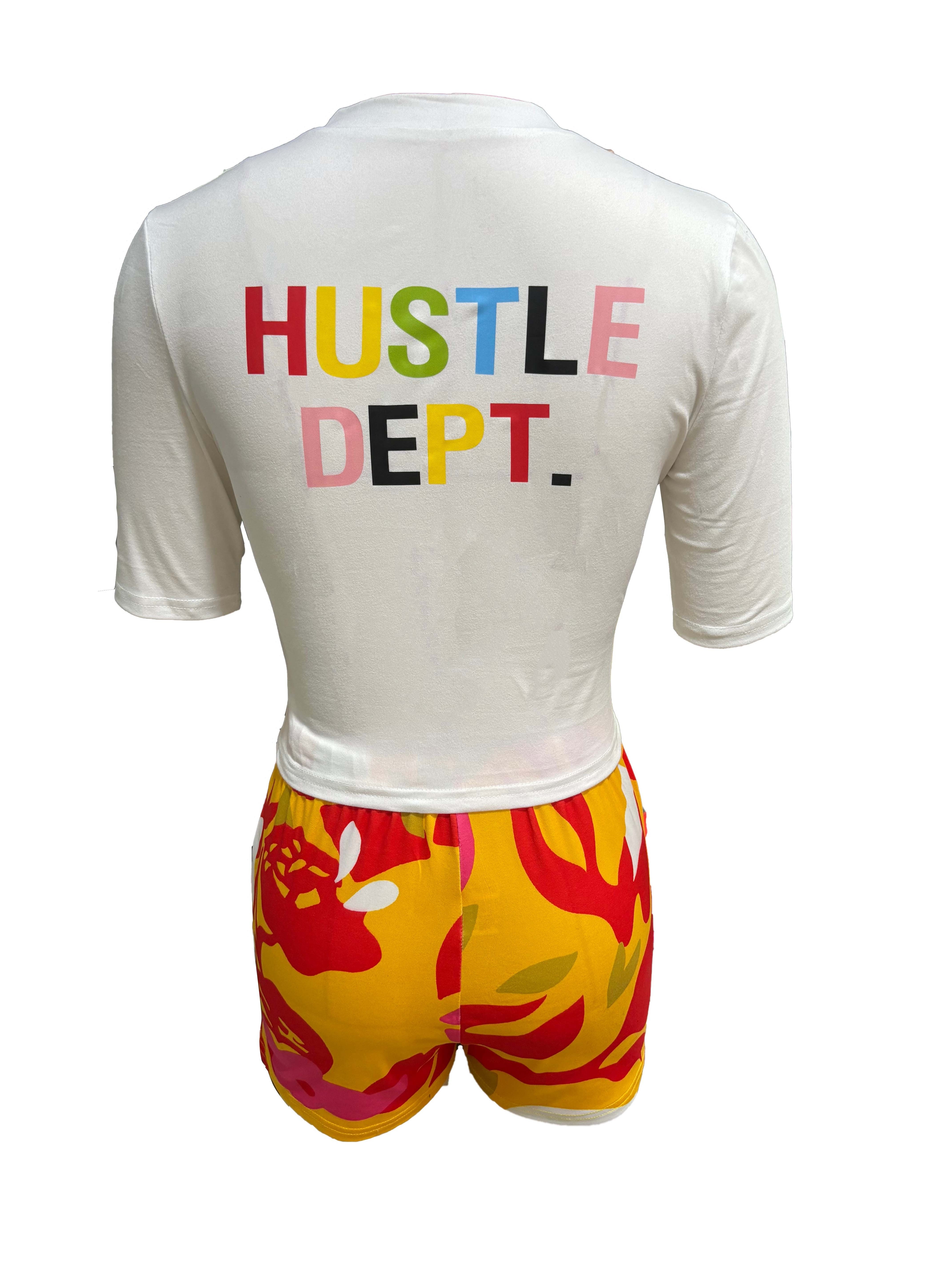 Y2K Style Fashion Letter Print T-Shirt and Shorts Set