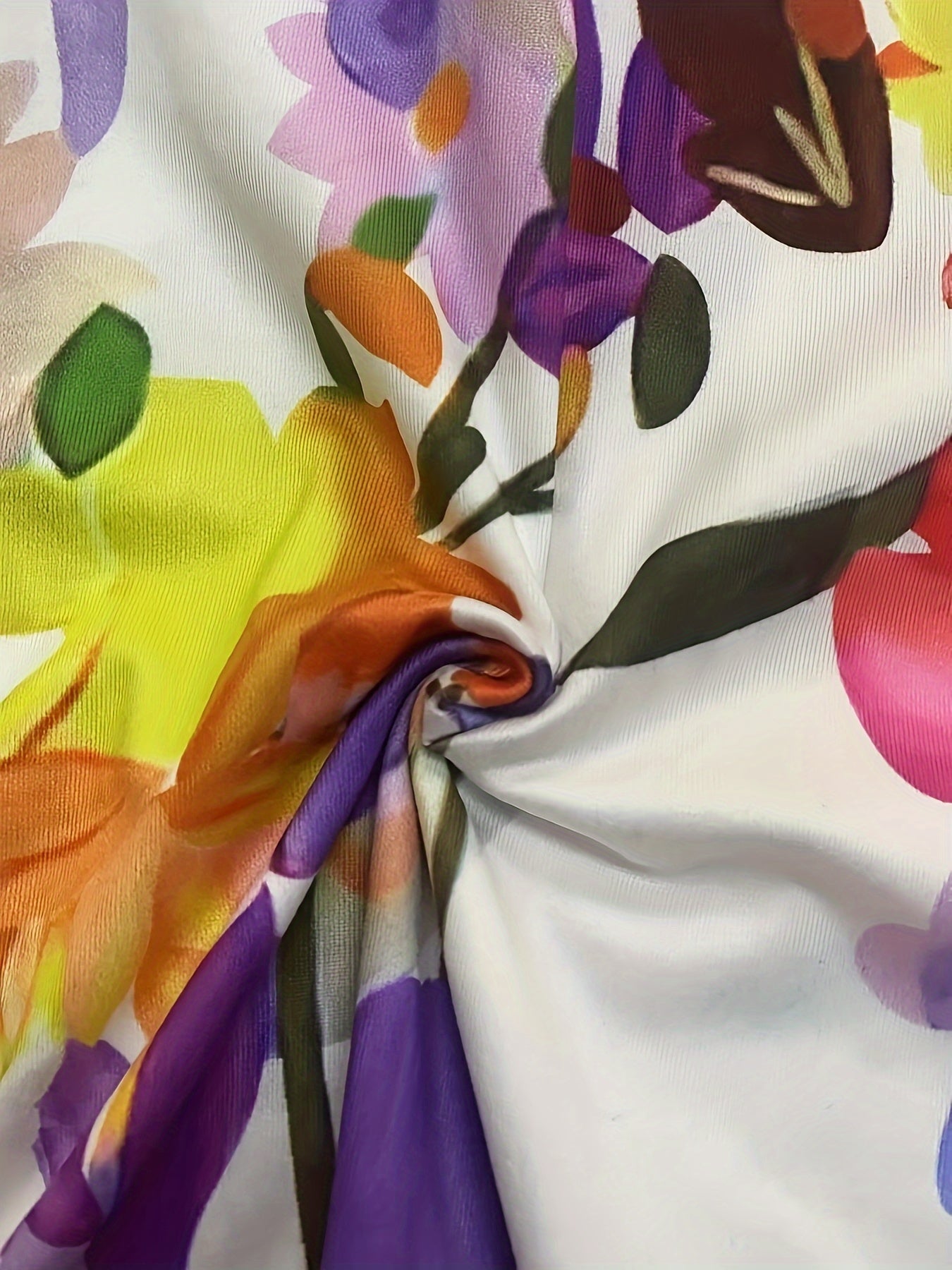 Charming Floral Print V Neck A-line Dress - Lightweight & Flattering for Spring & Summer - Casual Split Hem Design - Ideal Womens Fashion Wardrobe Staple
