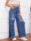 European And American Cross-border Women's Fashion Personality High Slit Jeans Trousers