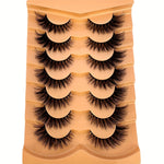 7 Pairs 3D Faux Mink Fake Eyelashes: Thick Long Dramatic Full Strip Lashes for Makeup