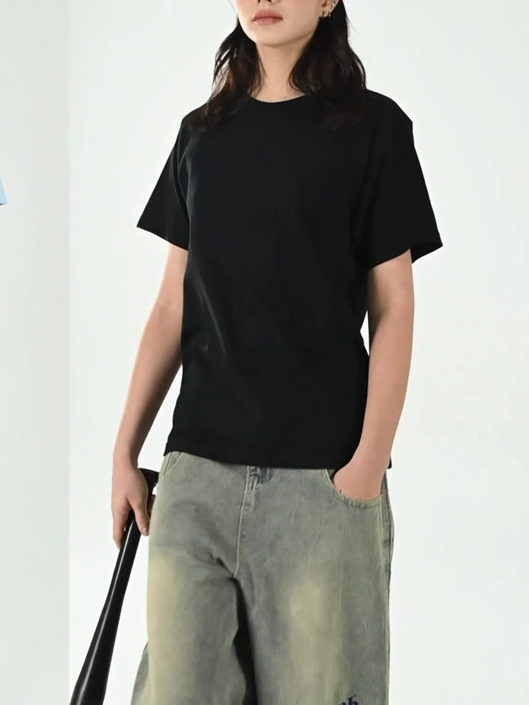 180g T-shirt, Ladies Short Sleeve T-shirt, Printing Trend, Soft And Comfortable Skin-friendly, Refreshing And Simple, Stylish Pullover
