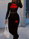 5599S19 Fitted Cropped Long Sleeve Set, European And American Women'S Clothing, Sweatshirt Fabric, Sports Casual Style, Drawstring with Pockets, Long Sleeve Fitted Leisure Outfit.