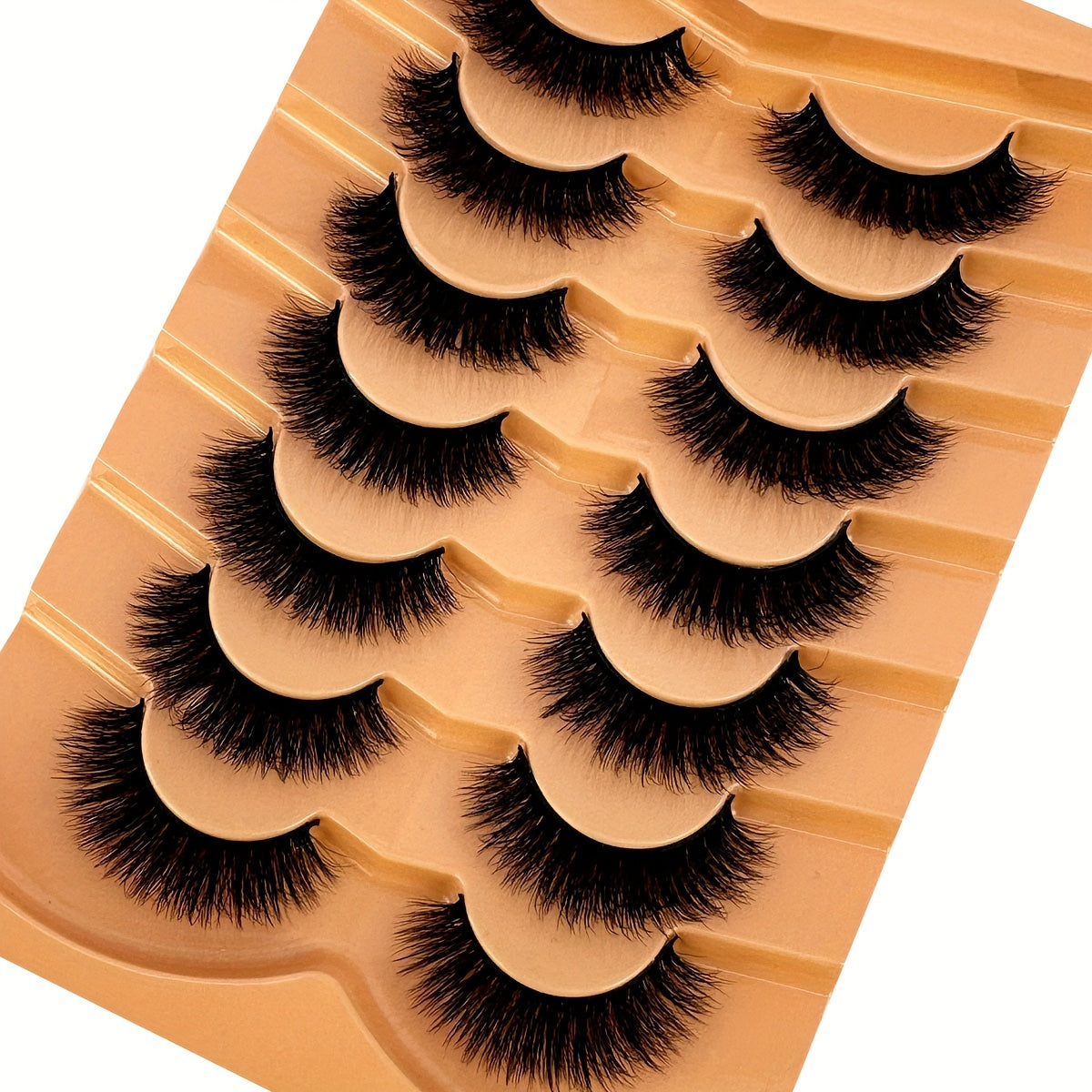7 Pairs 3D Faux Mink Fake Eyelashes: Thick Long Dramatic Full Strip Lashes for Makeup