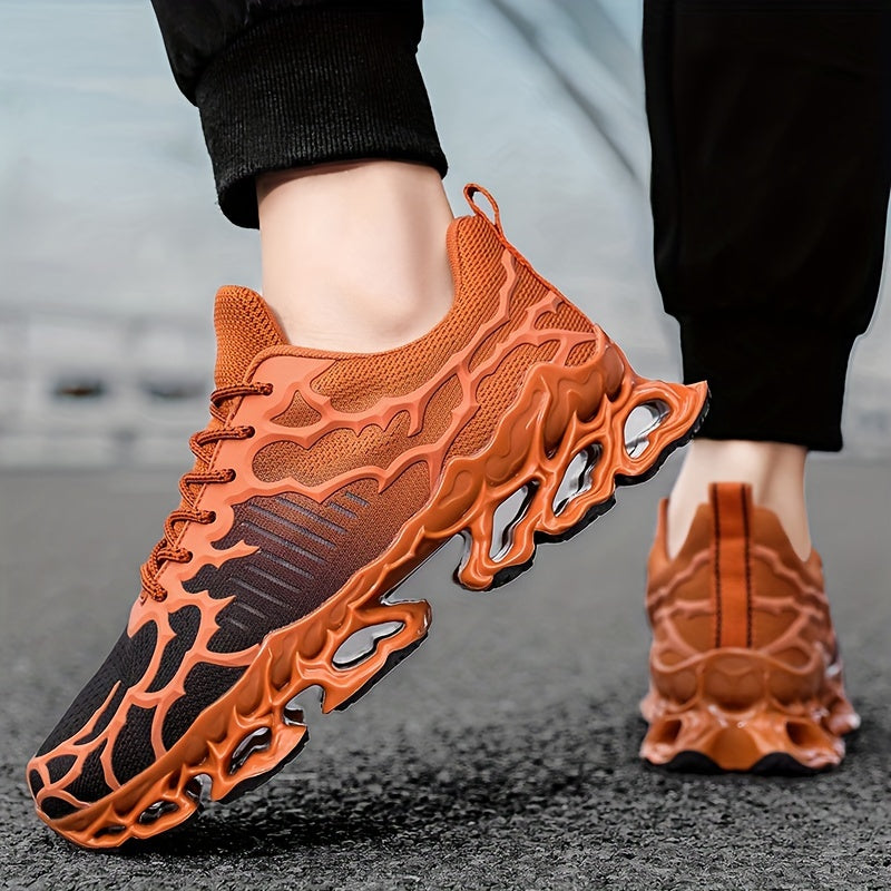Women's Breathable Knit Blade Sneakers - Stylish Low-Top Sneakers with Transparent Bubble Sole, Lightweight & Comfortable for All-Day Wear