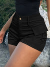Flap Pocket High Waist Cargo Shorts, Vacation Fashion Shorts For Spring & Summer, Women's Clothing
