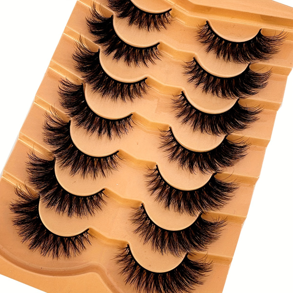 7 Pairs 3D Faux Mink Fake Eyelashes: Thick Long Dramatic Full Strip Lashes for Makeup