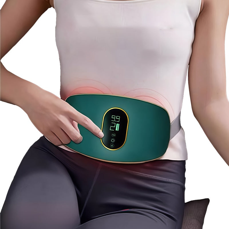 Vibrating Massage Belt Rechargeable Heated Massage Belt, Adjustable Vibrating Massager, Portable Abdominal Massager, USB Power Supply, Holiday Gifts for Relatives And Friends, Valentine's Day Gifts for Girlfriends