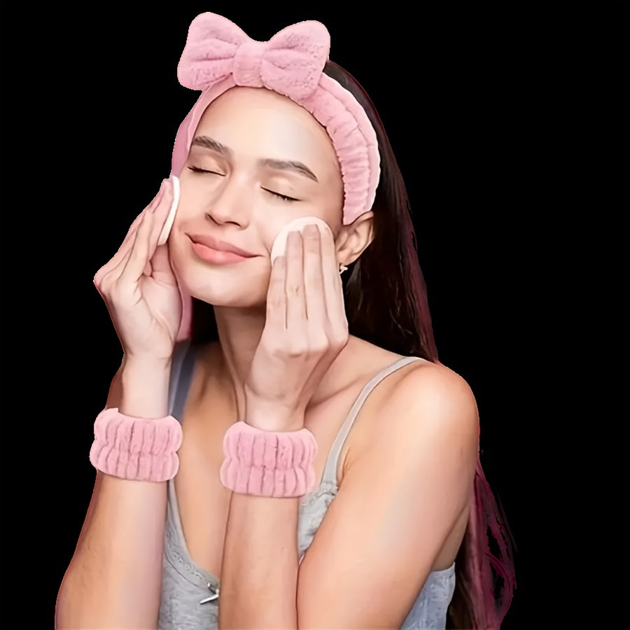 7pcs Facial Cleaning and Care Set - Deep Cleaning, Beauty Spa Mask Brush Kit, Includes Soft Fleece Headband, Headband Tie, Gentle Exfoliating Brush, Detail Silicone Facial Cleansing Brush, Portable Skincare Tool, Includes Was