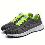 Women's Letter Graphic Lace-up Walking Shoes, Mesh Breathable Athletic Sneakers For Tennis Fitness Gym