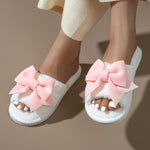 Cozy Fluffy Slippers - Ultra Soft, Lightweight, Mute, Non-Slip, and Warm Shoes with Plush Lined Fabric Insole and EVA Sole for All-Season Comfort - Minimalist Design