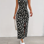 Floral Print Split Hem Cami Dress - Elegant Sleeveless Spaghetti Strap Dress For Spring & Summer - Women's Clothing - For Women - Perfect for Casual & Party Occasions - Ideal Gift for Her