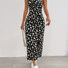 Floral Print Split Hem Cami Dress - Elegant Sleeveless Spaghetti Strap Dress For Spring & Summer - Women's Clothing - For Women - Perfect for Casual & Party Occasions - Ideal Gift for Her