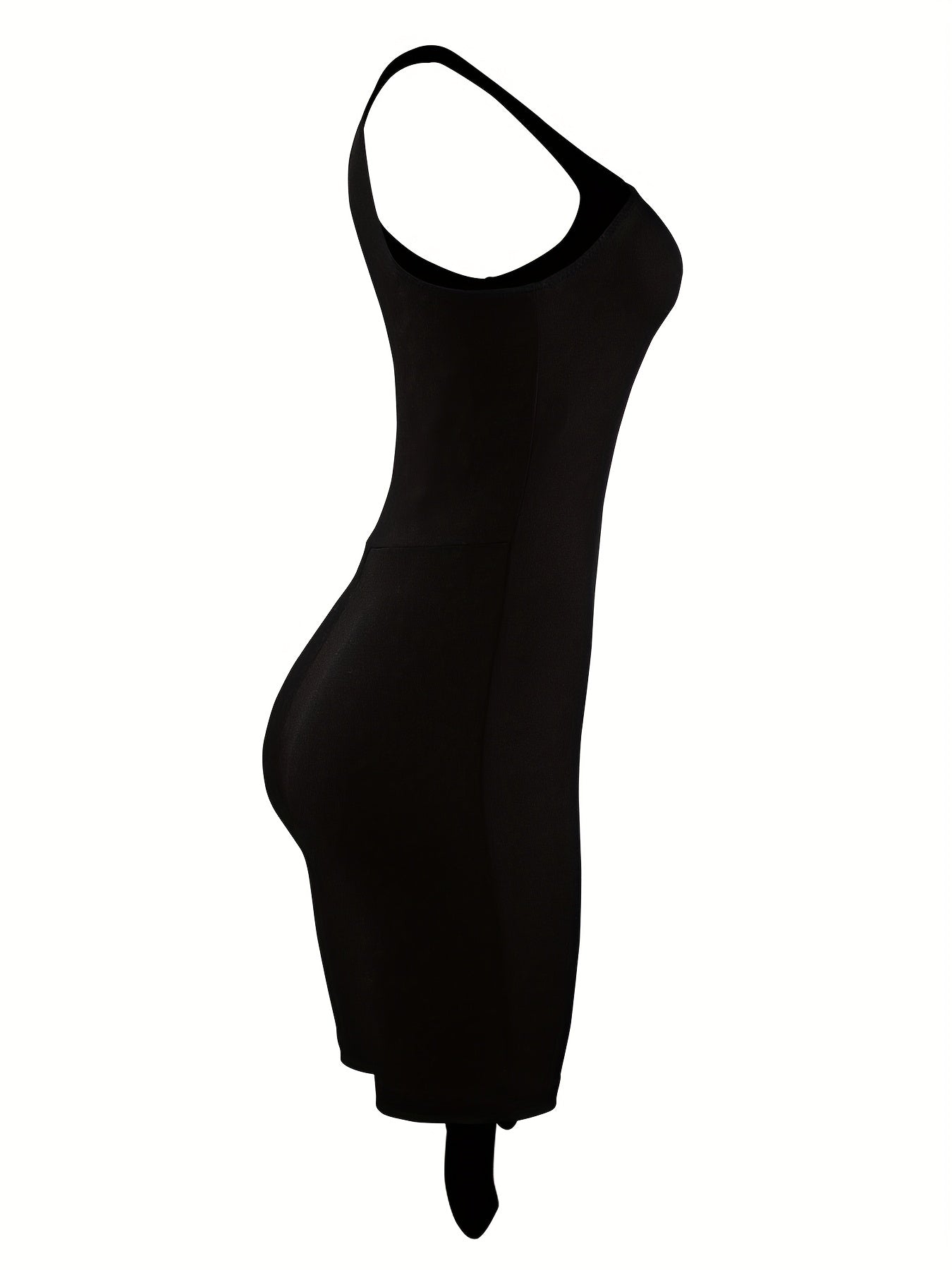 Sexy One-Shoulder Tie-Up Romper with Cut-Out Detail - Stretchy Polyester Blend, Sleeveless Bodycon Jumpsuit for Women, Perfect for Evening Outings