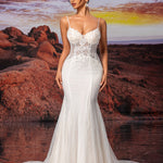 Slip Dress Fishtail Sexy Lace Fabric Soft Comfortable Sequins Wedding Dress