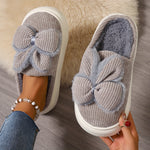 Cute Solid Color Slippers, Casual Slip on Plush Lined Shoes, Comfortable Indoor Home Slippers, Valentine'S Day Gifts