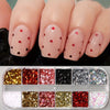 Mini Love Heart Nail Glitter Sequin Laser Shiny Sparkly Sequin 3D Holographic Red Pink Golden Silvery Flash Flakes DIY Nail Decorations