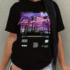 Letter Print Short Sleeve T-shirt, Casual Crew Neck Top For Spring & Summer, Women's Clothing