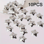 10pcs Y2K Star Hair Clips – Non-Slip Snap Barrettes for Women, 2000s Aesthetic Metal Hair Accessories, Cute Silvery Stars for Streetwear & Everyday Styling
