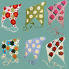 6pcs set of sweet triangle scarf elegant headband for girls, fashionable outdoor hair tie