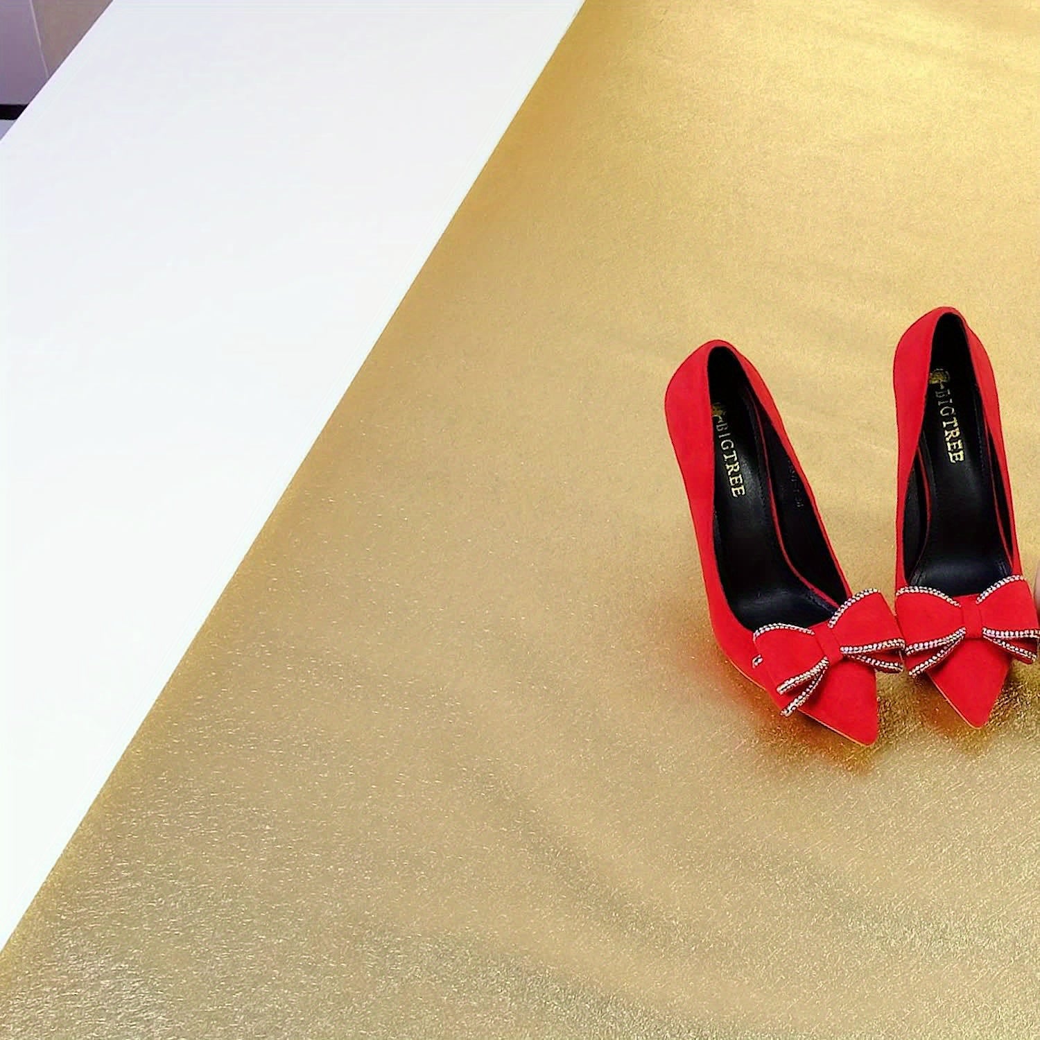 Elegant Rhinestone Bow Women's Pointed-Toe Stiletto Heels - Red Cover Party Shoes with Ultra-High Heel, PU Lined & Rubber Sole for Weddings, Galas & Formal Events, Platform Stiletto Heels, Wedding Guest Footwear, Sophisticate