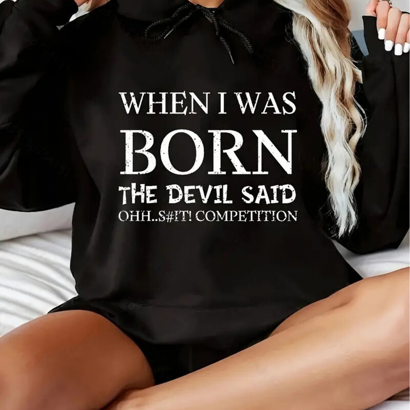 Women'S Hoodie- Soft Fleece Lining, Loose Fit, Long Sleeves, Casual Wear, Stylish Print, Perfect for Outdoor Activities And Everyday Wear