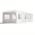 10'x30' Party Tent With 8 Removable Sidewalls & Easy Setup, Instant Canopy For Wedding, Camping, Patio, Outdoor Events