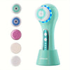 5-Brush-Head Rechargeable Face Scrubber Exfoliator, Facial Cleansing Brush for Exfoliating, Massaging, Deep Cleansing, Perfect Gift for Women, Mother's Day Gift