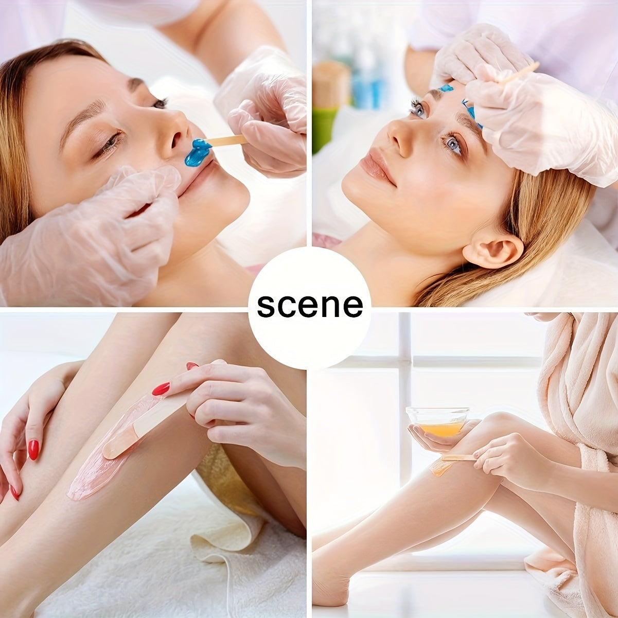 10/50/100pcs Large Eyebrow And Body Natural Wooden Wax Stick For Precise Hair Removal And Smooth Skin - Perfect For Spa And Home Use, Body Hair Removal Stick Natural Wooden Wax Applicator