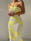 Ombre One Shoulder Ribbed Knit Dress, Sexy Hollow Bodycon Dress For Spring & Summer, Women's Clothing