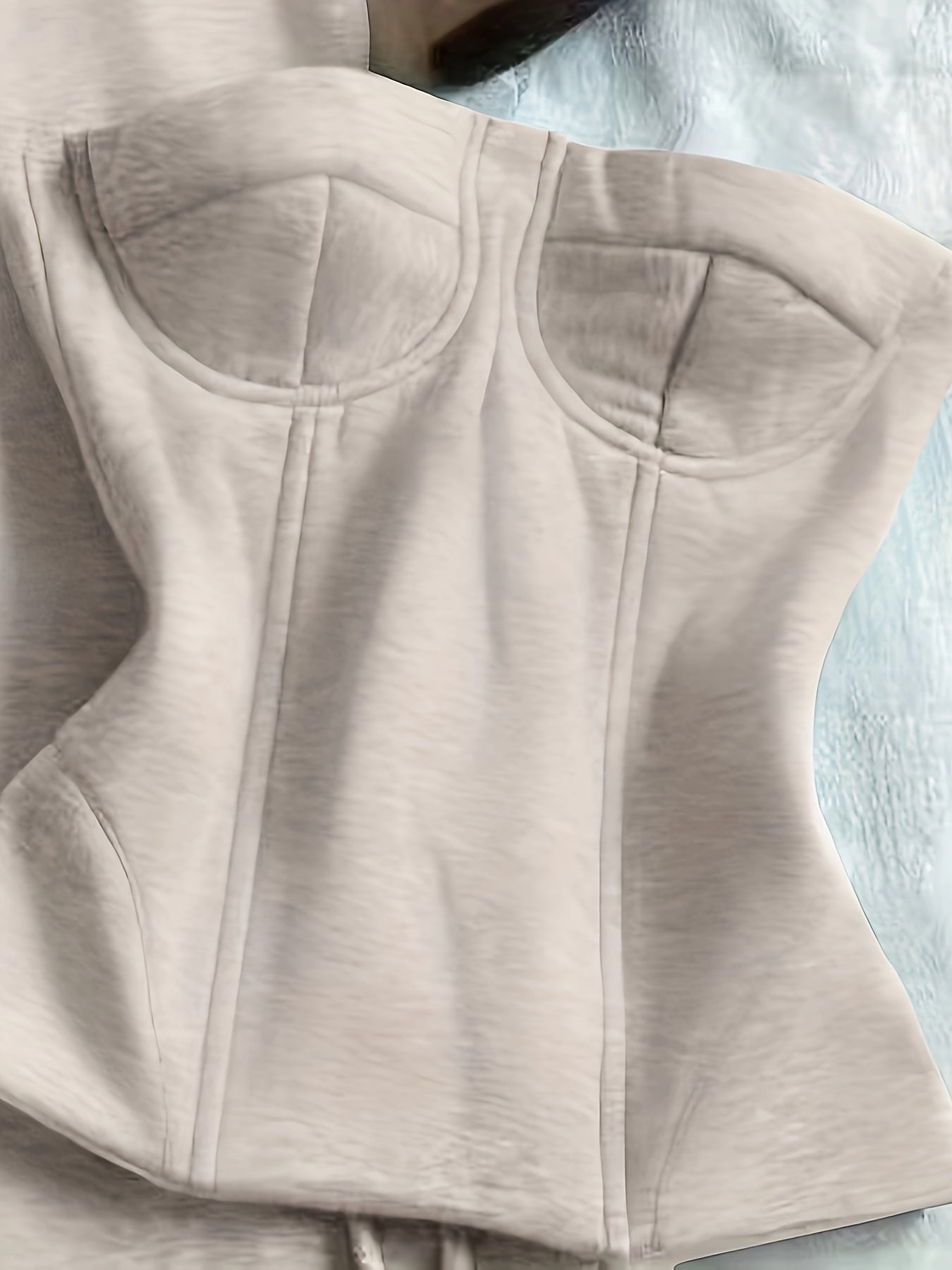 Women's Long Pants & Sleeveless Crop Hoodie Set – Casual Solid Color Two-Piece Loungewear with Drawstring Waist