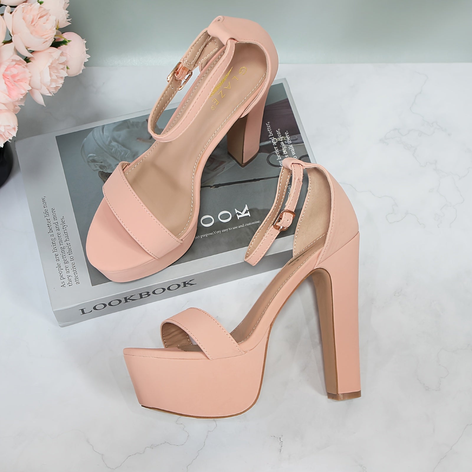 Women'S Platform High-heeled Sandals Thick Waterproof Platform High-heeled Sandals Fashion High-heeled Sandals, Exquisite Fashion, Suitable For Parties, Office Various Occasions