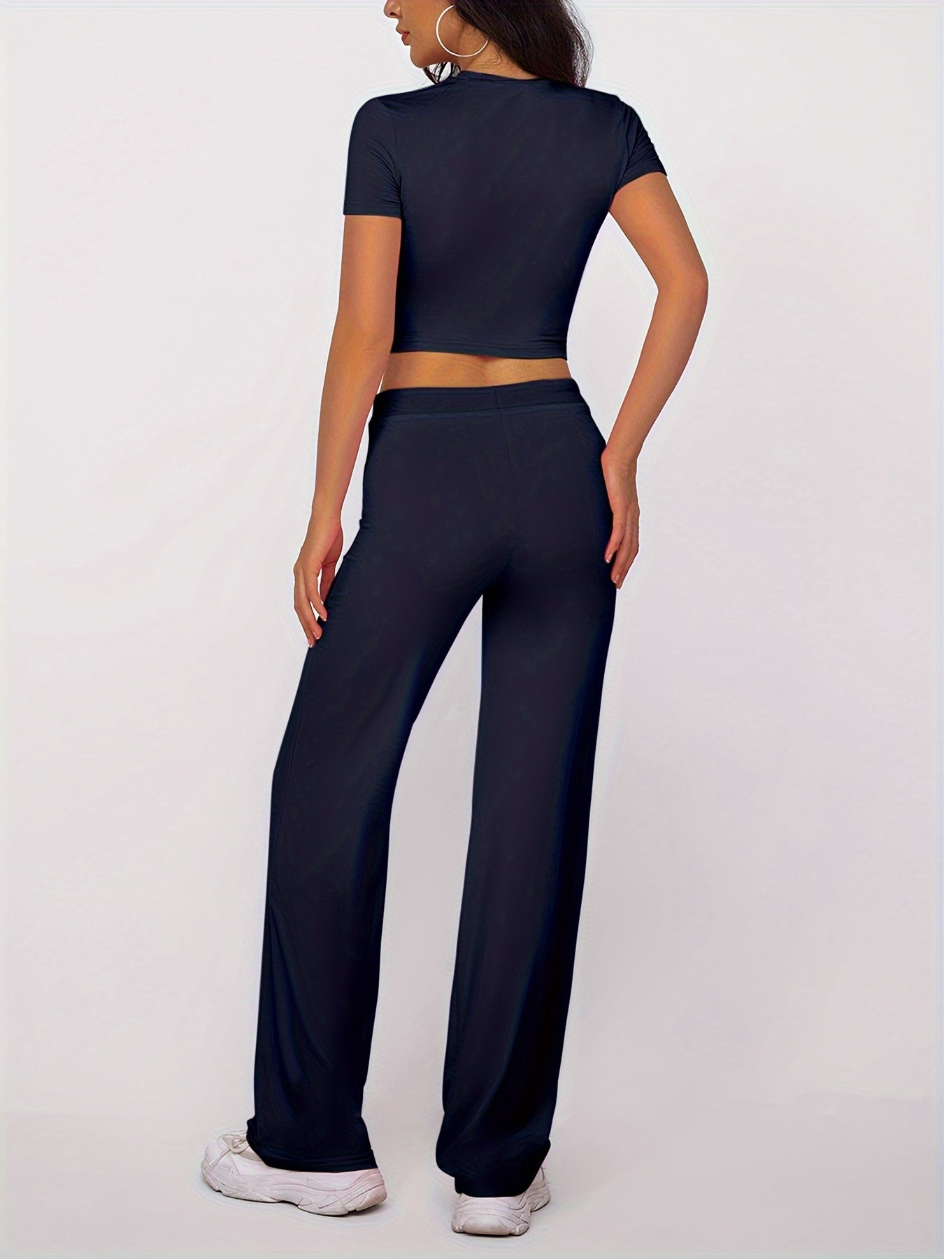 [Modal Ribbed Drawstring Loungewear Set] Kardashian Same-Style - Women's Modal Ribbed Drawstring Loungewear Set