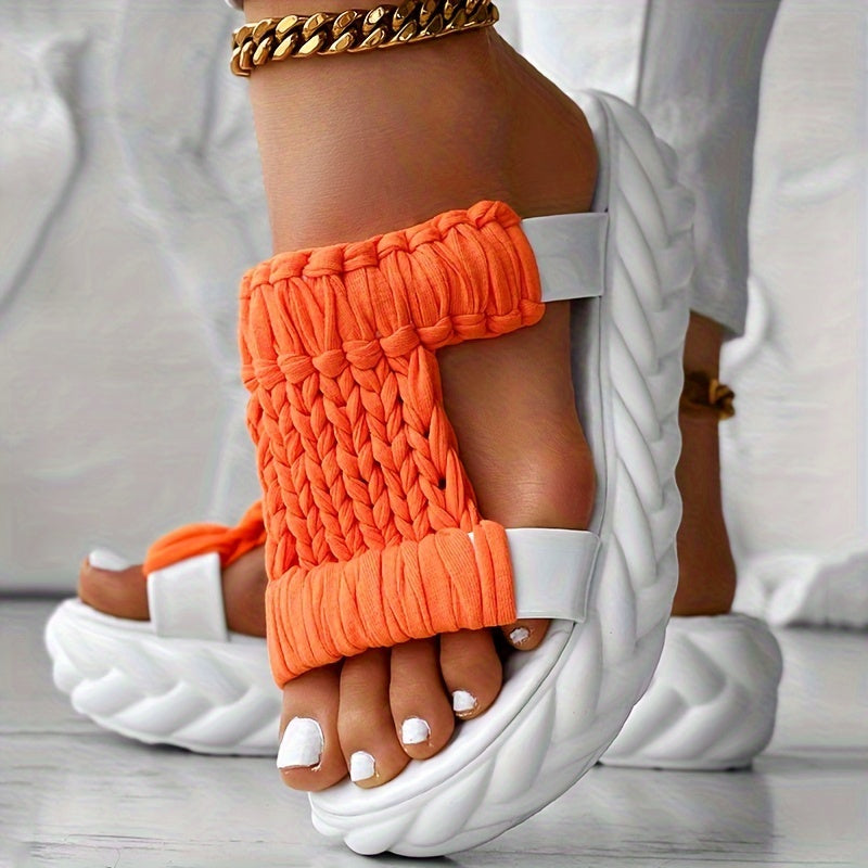 Braided Cutout Round Toe Casual Slippers