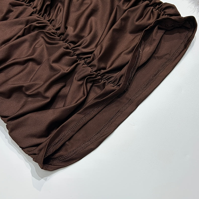 Fall Figure-Hugging Mini Dress Featuring Fuzzy Cuff Accents And a Cutout Design.