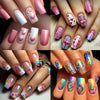 96pcs (4 PACK) Chic Almond-Shaped Press-On Nails Set with Sparkling Hearts&Glitter Accents - Includes Jelly Adhesive Tabs, Nail File - Perfect ForValentine'S Day
